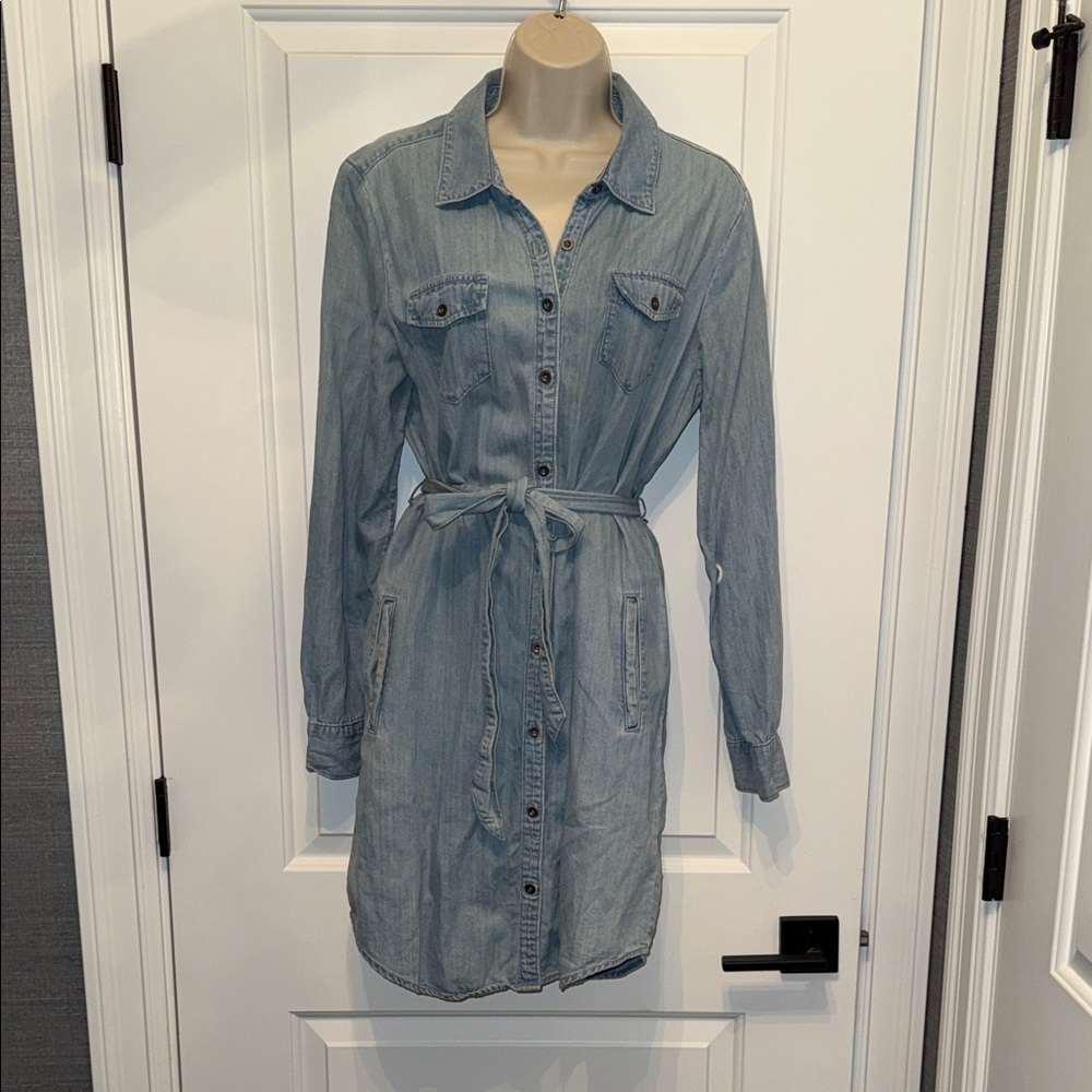 Banana Republic Denim Button-Up Shirt Dress